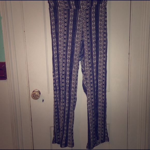 Black & white festival pants