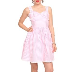 Baby Pink Striped Day Dress