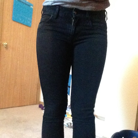 Black denim skinny jeans