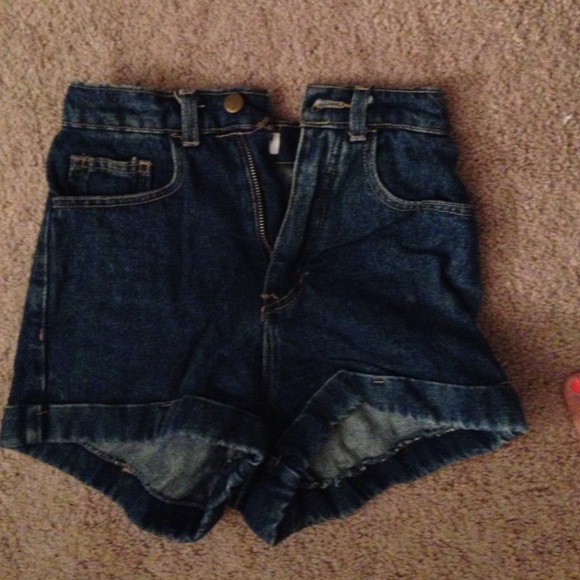 High waisted shorts. No stretch. American apparel.