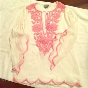 Beautiful TAJ cover up or  blouse