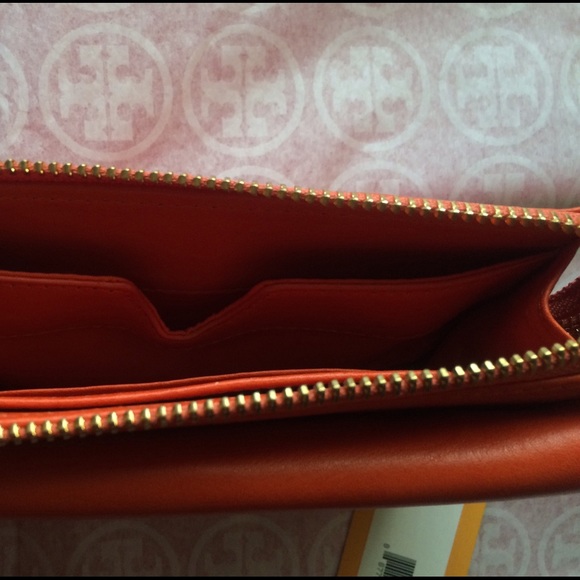 Tory Burch Pink Bow/Equestrian Orange Wristlet - Picture 3 of 4