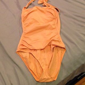 Peach swimsuit halter size 8