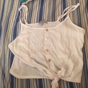 white strap crop top