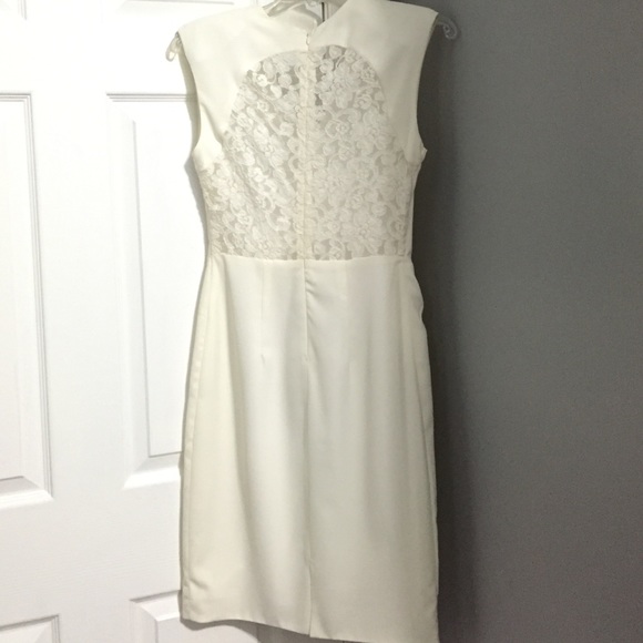 White Lace Back Dress