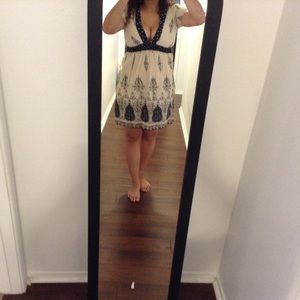 Blue and nude summer dress