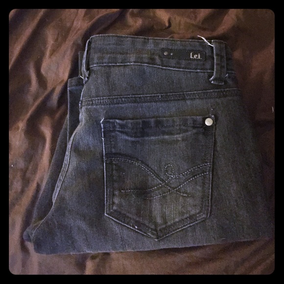 lei charcoal grey lowrise skinny jeans