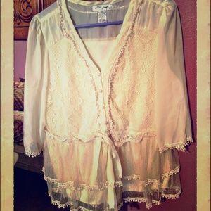 Lace & Pearl Blouse
