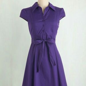 Soda Fountain Dress in Grape