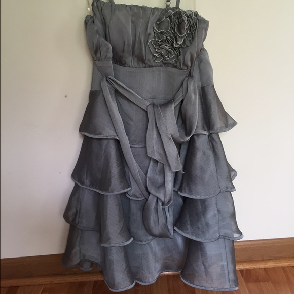 Grey chiffon dress
