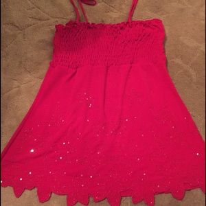 Body Central Red tube top with beading