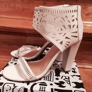 Bamboo Perforated Ankle strap sandal