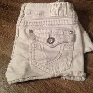 White mini shorts!!  Stretchy!!