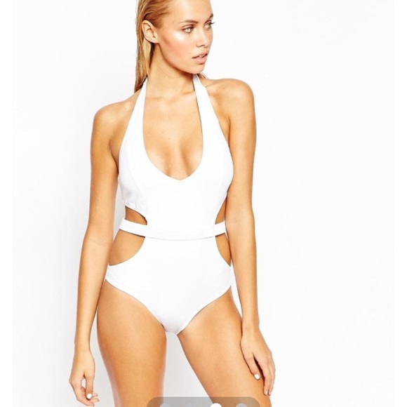 Asos white cutout monokini