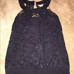Black lace dress top