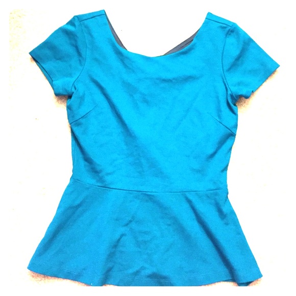 Banana Republic blue peplum top