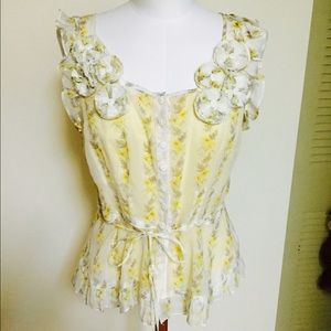 White floral blouse