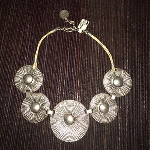 Silver Necklace with Discs