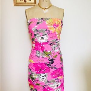 Pink floral dress