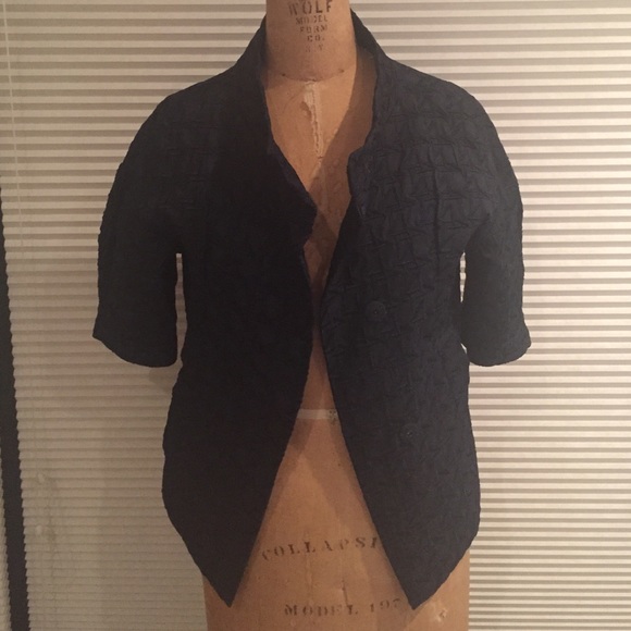 BCBGMaxAzria Embroidered Drop Sleeve Ltwt Jacket