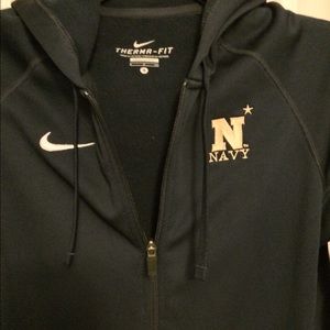 NAVY hooded zip up