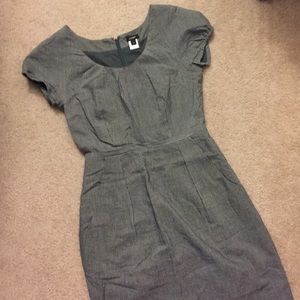 J. Crew gray pinstripe dress