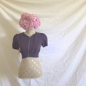 Express Purple Crop Top