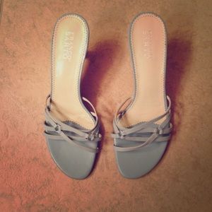 NWOB Franco Sarto Pale Blue Leather sandals SZ 11.