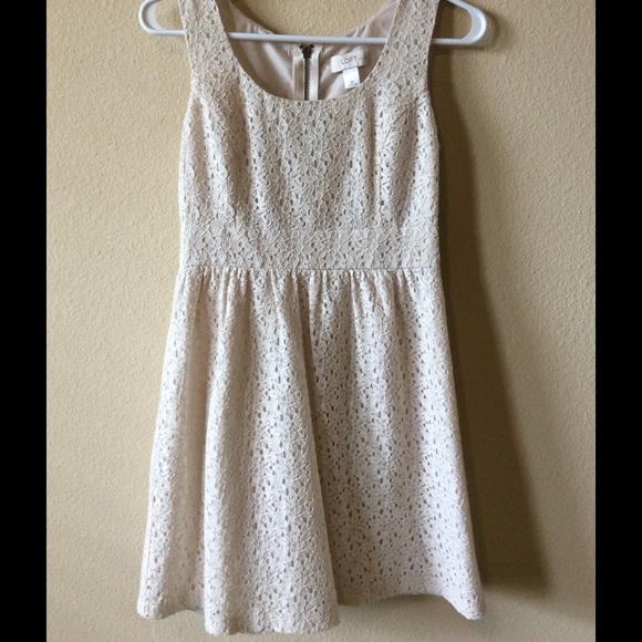 LOFT Lace Beige dress 💗 - Picture 1 of 3