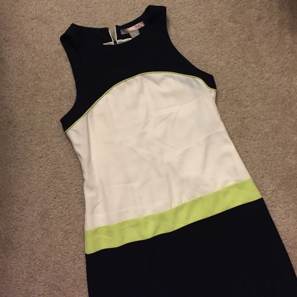 Black, white, and neon green Forever 21 dress