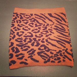 Cheetah print mini skirt