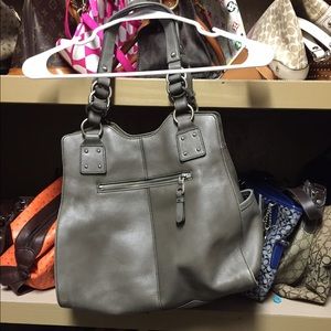 Purse gray authentic elittine