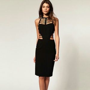 ASOS Cut Out Black Party Dress