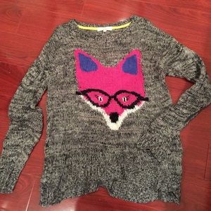 Used Rewind high low pink fox sweater