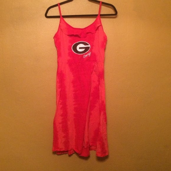UGA tie-dye spaghetti strap dress