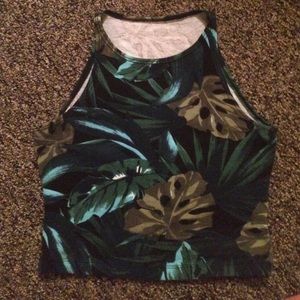 Jungle leaf crop top