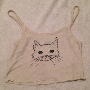urban outfitters cat crop top