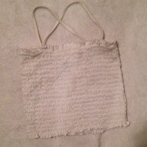 brandy Melville cropped criss cross tank top