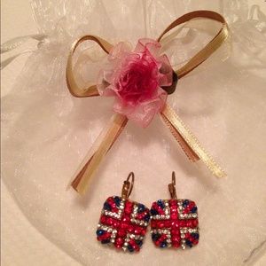 Diamanté UNION JACK earrings, boutique