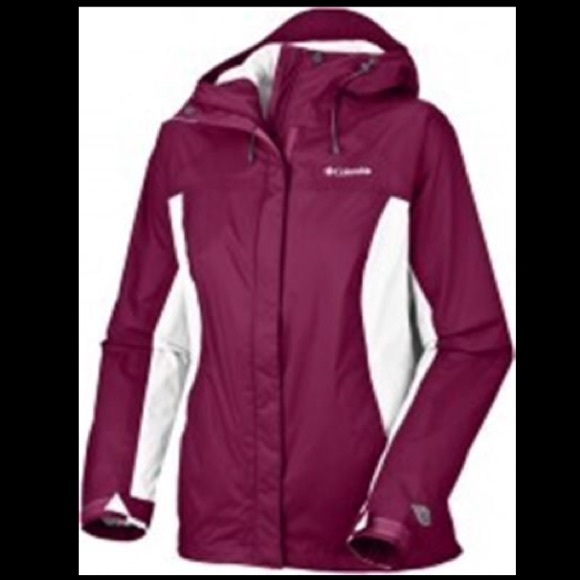 Columbia Arcadia Rain Jacket Purple & White