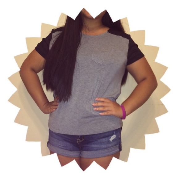 Forever 21 black and grey pocket shirt