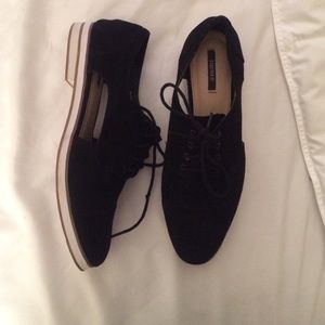 F21 cutout sueded loafer