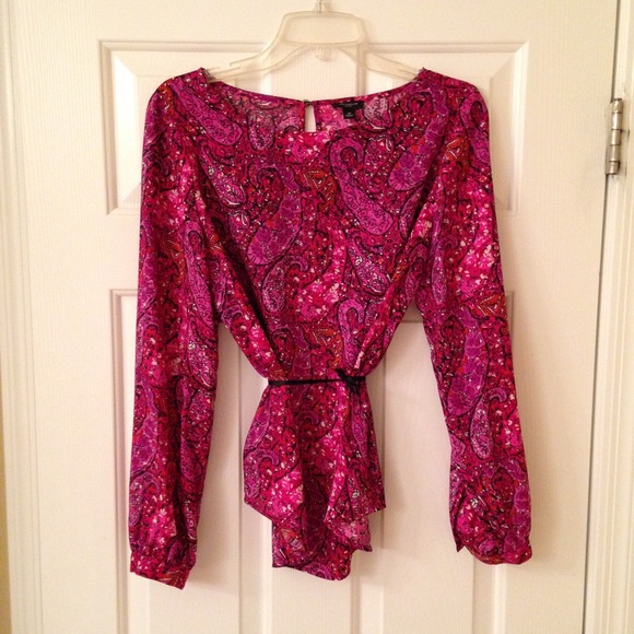 Ann Taylor Paisley Print Blouse SZ 10