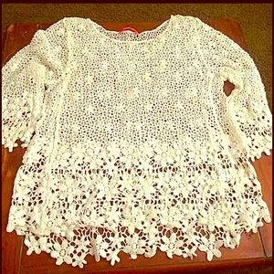 Cream Crotchet Blouse