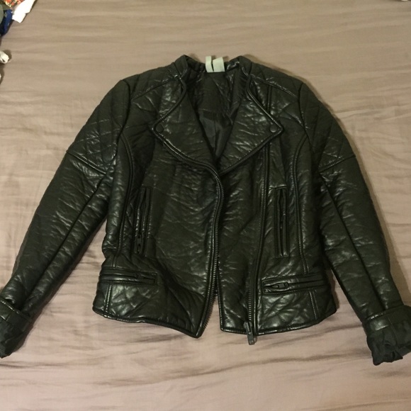 Black H&M leather jacket