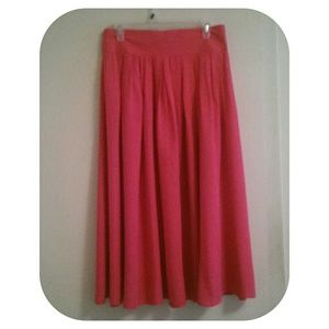 Pink vintage style maxi skirt