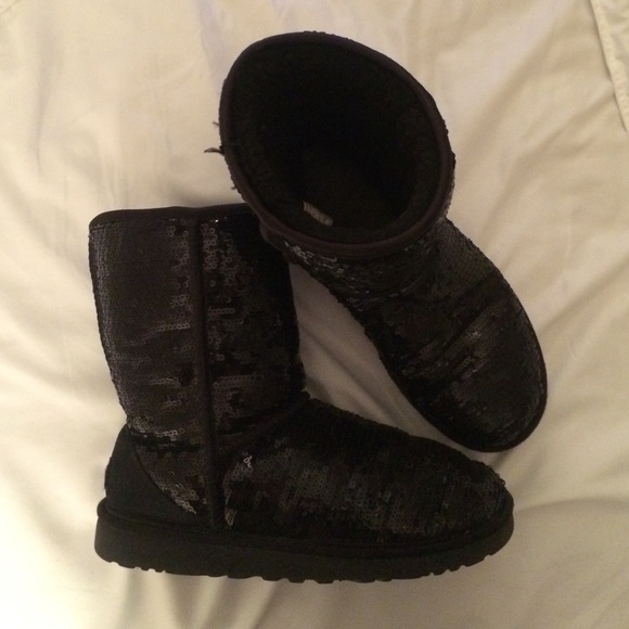Black sequin authentic UGG australia boots