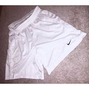 White Nike Dri Fit Shorts