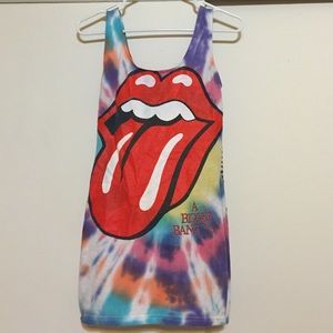 Tie-dye Rolling Stones dress