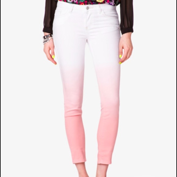 HP π OmbrΓ© coral skinny jeans β‘οΈ NWOT - Picture 1 of 3